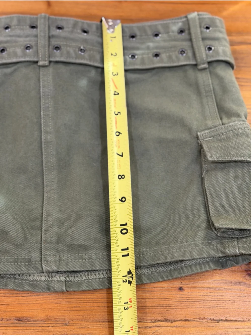 Princess Polly Iconic Cargo Mini Skirt Khaki Size 6